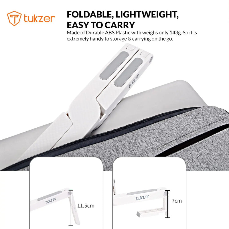 Tukzer ‎CCC-AAA-DE-0712-F1-213 15.6" 2 Level Foldable Laptop Stand Riser-White(Open Box)