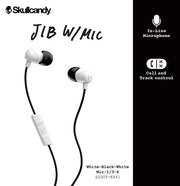 Skullcandy Jib Wired In-Earphone With Mic-S2DUYK-441 (White/Black)