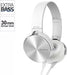 SONY XB450 Wired without Mic Headset  (White, On the Ear)
