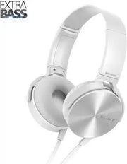 SONY XB450 Wired without Mic Headset  (White, On the Ear)