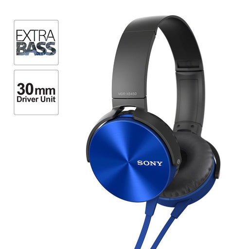 Sony MDR-XB450 Wired On Ear Headphone without Mic (Blue)
