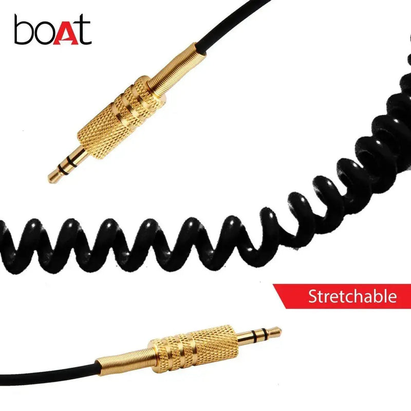 3.5mm Boat Twister Aux-3m Aux Cable - Black