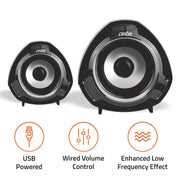 Artis S9 2.0 USB Multimedia Speakers 6W RMS Output-Black(Open Box)