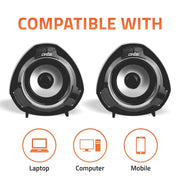 Artis S9 2.0 USB Multimedia Speakers 6W RMS Output-Black(Open Box)