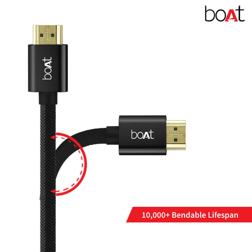 boAt para-Armour HDMI Cable - 2m (Black)