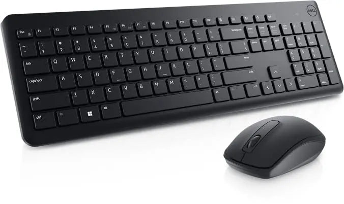 Dell USB Wireless Keyboard & Mouse Combo- KM3322W, Anti-Fade & Spill-Resistant Keys-Black