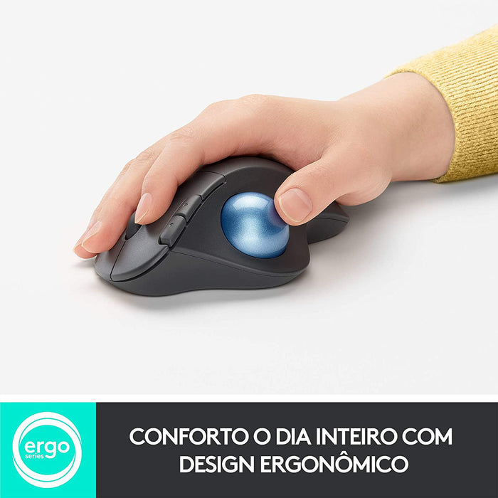 Logitech Ergo M575 Wireless, Bluetooth Trackball (Black)