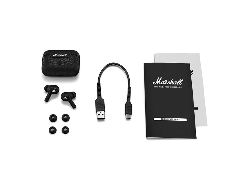 Marshall Motif True Wireless Noise Canceling In Ear Headphones-Black