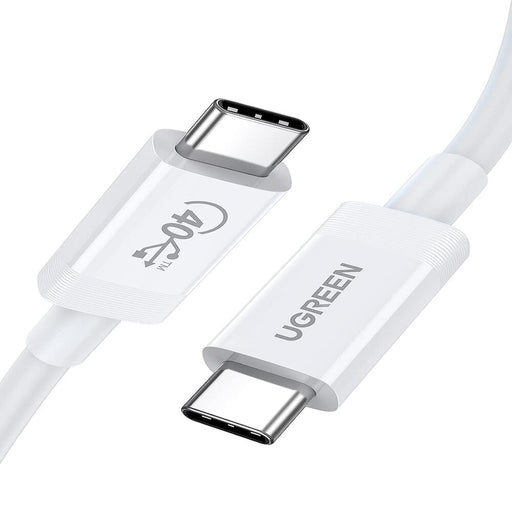 UGREEN 100W USB4 USB C To USB C Charging Cable 0.8M 40Gbps(White)