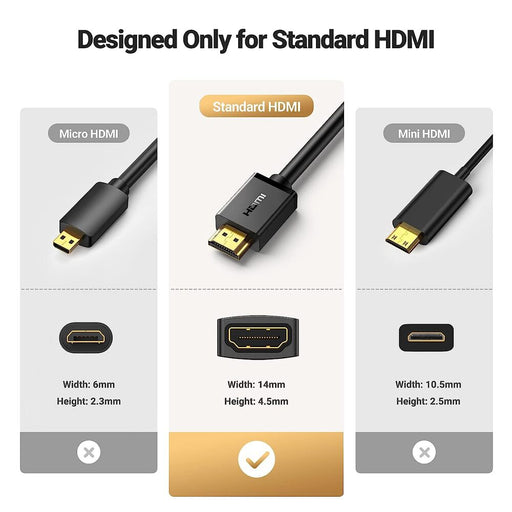 UGREEN 10145 HDMI 4K@60Hz Male To Female Extension Cable 3m (Black)