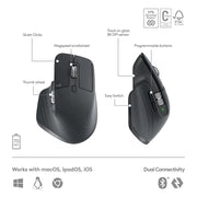 Logitech ‎920-011605 MX Keys S Combo-Performance Wireless Keyboard & Mouse With Palm Rest-Black