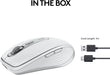 Logitech 910-006933 MX Anywhere 3S Bluetooth Wireless Mouse-Pale Grey
