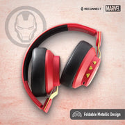 Reconnect Marvel Iron Man Wireless Over Ear Metallic Headphone With Built-In Mic(Red)