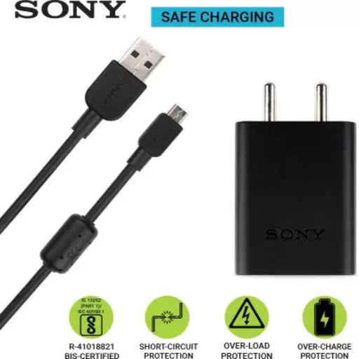 SONY CP-AD2A/BCABIN5 2.1A Mobile Adapter With 1.5M USB-A To Micro USB Cable-Black