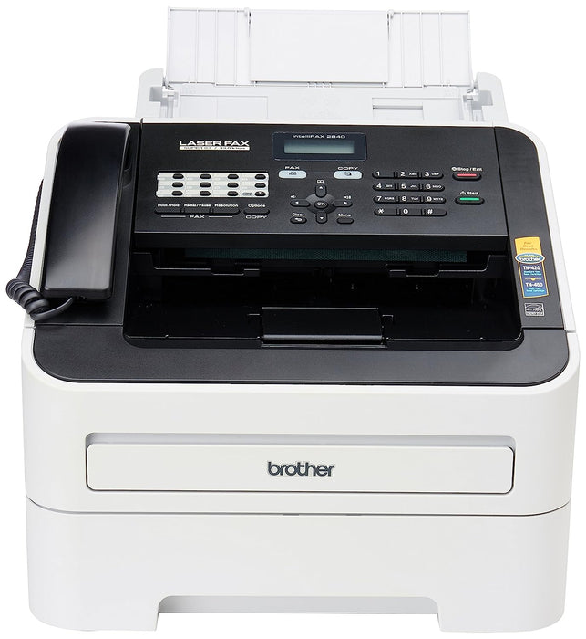 Brother FAX-2840 High Speed Mono Laser Fax Machine (16MB/20 Sheets ADF/33.6Kbps Modem Speed)-Gray