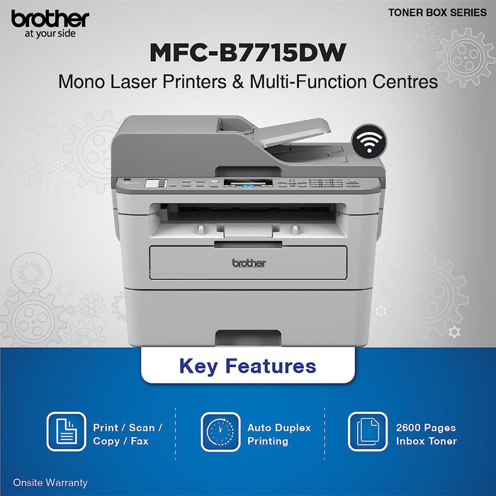 Brother Toner Box MFC-B7715DW Mono Laser Multi-Function Printer(Gray)