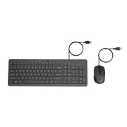 HP 150 Wired Keyboard & Mouse Combo With Instant USB Setup 1600DPI-Black