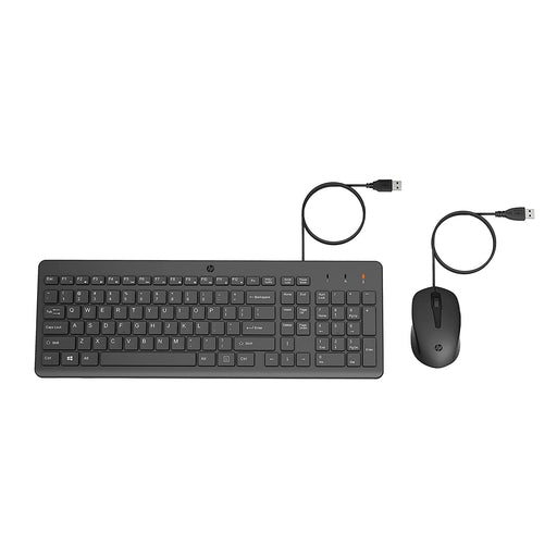 HP 150 Wired Keyboard & Mouse Combo With Instant USB Setup 1600DPI-Black