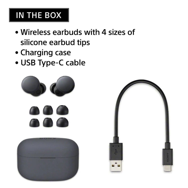 Sony LinkBuds S WFLS900N-WHT Truly Wireless Noise Cancellation Earbuds Hi-Res Audio & 360 Reality Audio -White
