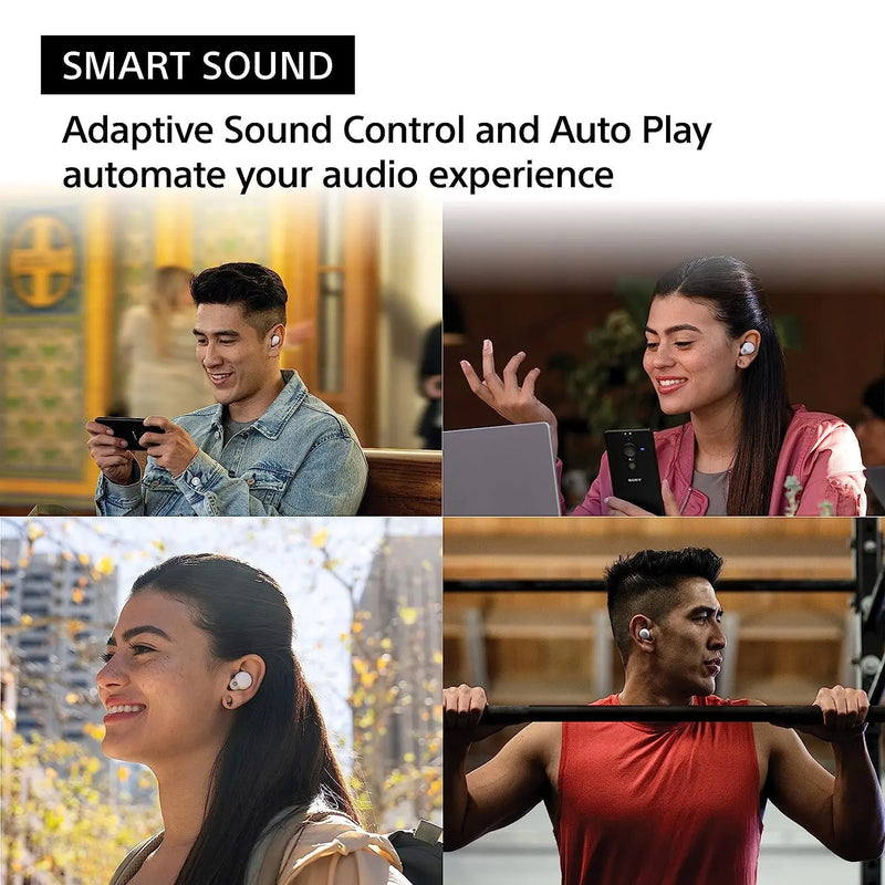 Sony LinkBuds S WFLS900N-WHT Truly Wireless Noise Cancellation Earbuds Hi-Res Audio & 360 Reality Audio -White