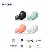 Sony WF-C500/Orange Truly Wireless Bluetooth Earbuds With 20Hrs Battery, 360 Reality Audio