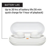 Sony WF-C500 Truly Wireless Bluetooth Earbuds With 20Hrs Battery 360 Reality Audio- White