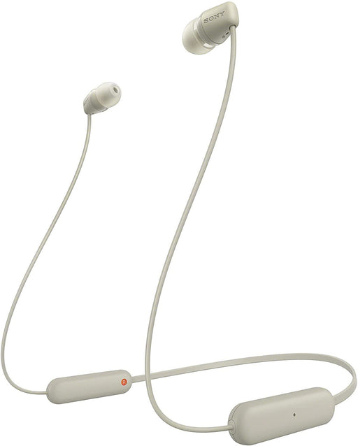 Sony WI-C100 Wireless In-Ear Bluetooth Headset With Mic - Taupe