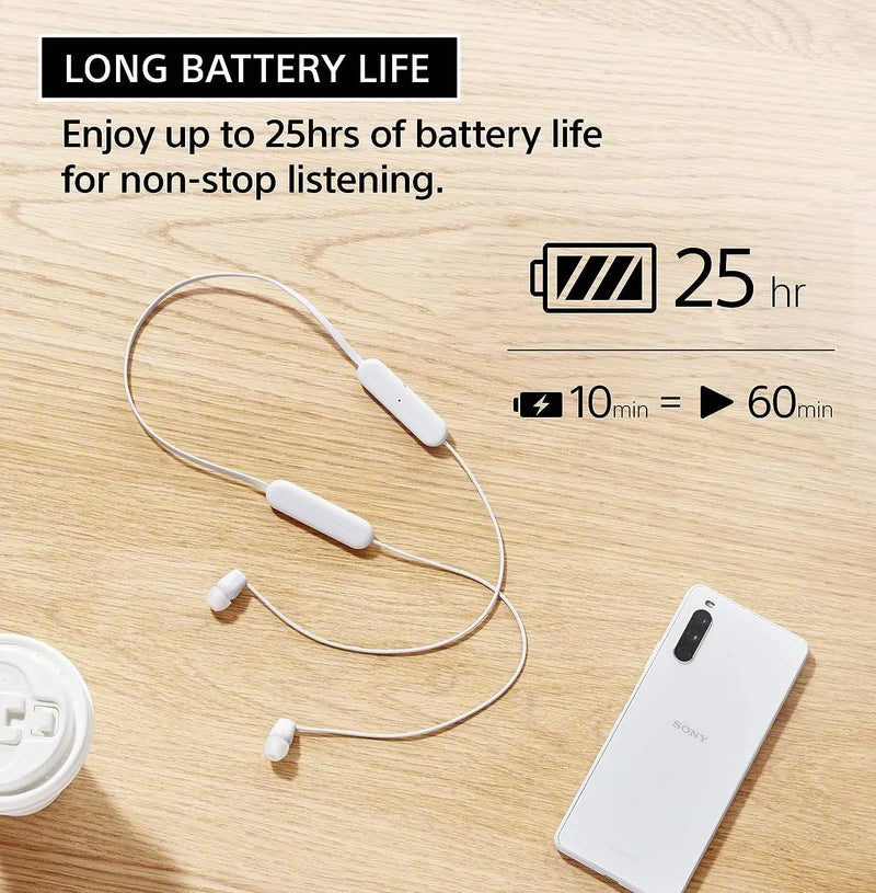 Sony WI-C100 Wireless In-Ear Bluetooth Headset With Mic - Black