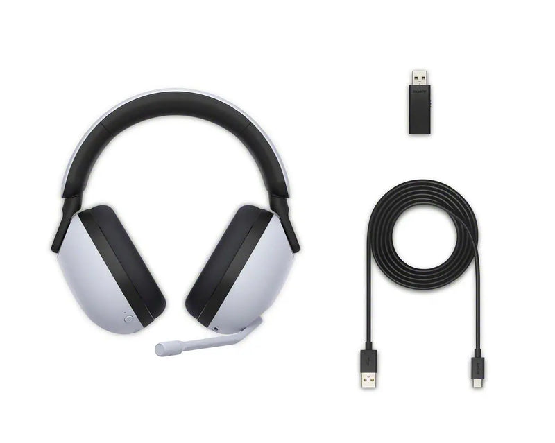 Sony INZONE H7, WH-G700 Wireless Gaming Over-Ear Headphones With 360 Spatial Sound-White