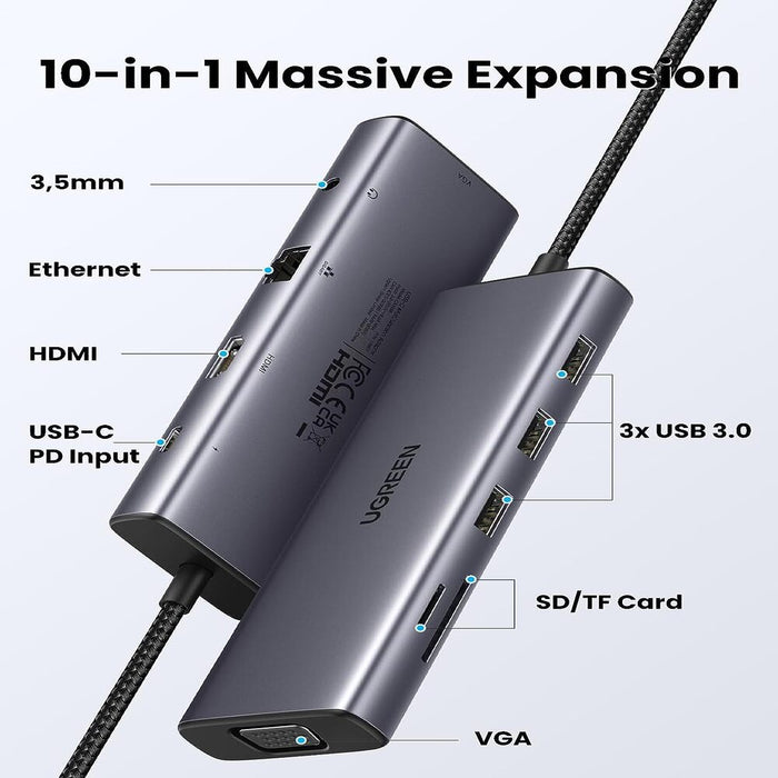 Ugreen 10 In 1 Multi Function Docking Station