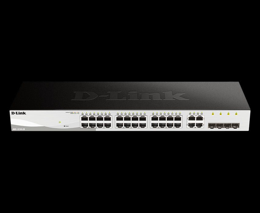 D-Link DGS-1210-28-24 10/100/1000Base-T ports + 4 SFP ports Web Smart Switch