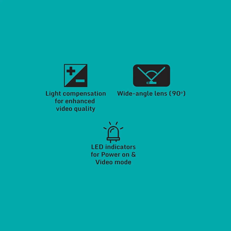 TVS WC 103 Webcam HD Video Calling 1080p, Wide-angle lens 60 degrees, Built-in microphone