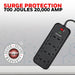 HONEYWELL HC000010, 8 Out Surge Protector-Black