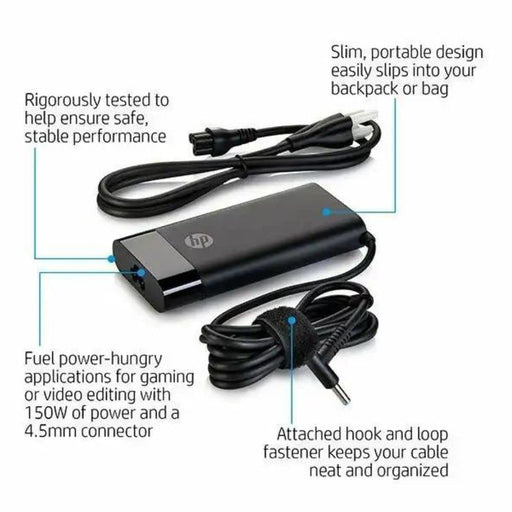 HP Pavilion High Power 4.5mm 150W Slim Adapter for HP Envy OMEN Pavilion X360 Laptops & AIO Desktops (2DR33AA)