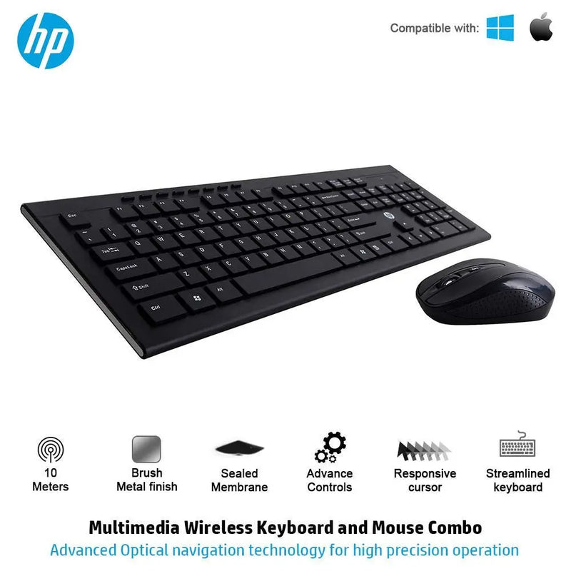 HP 4SC12PA Multimedia Slim Wireless HP440 + 891 Keyboard & Mouse Combo-Black(Open Box)