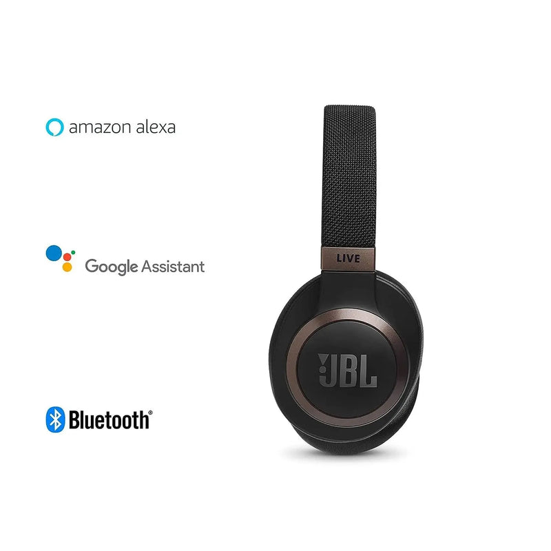 JBL Live 650BTNC Wireless Over-Ear Noise-Cancelling Headphones with Alexa (Black)