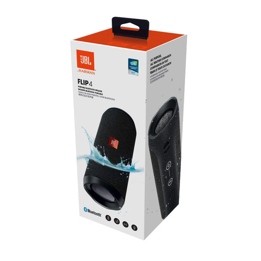 JBL Flip 4 Portable Wireless Speaker with Powerful Bass & Mic (Black)