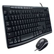 Logitech MK200 Media Wired Keyboard and Mouse Combo (Black)