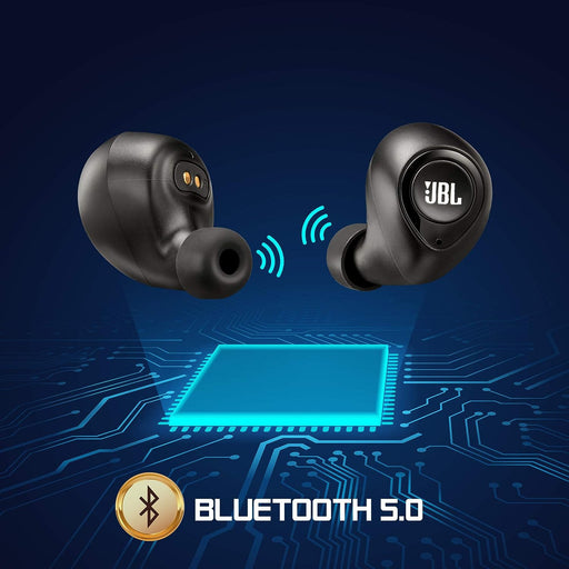 JBL T100TWS True Wireless in-Ear Headphones with 17 Hours Playtime, Stereo Calls & Bluetooth 5.0 (Black)