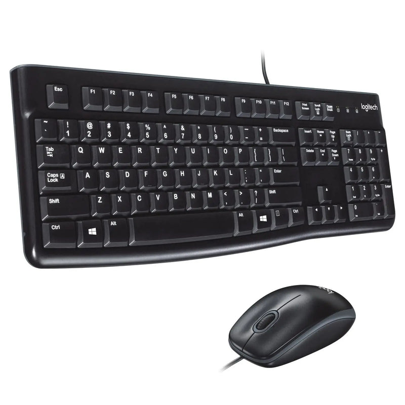 Logitech MK120 Wired Keyboard and Mouse Combo (Black)
