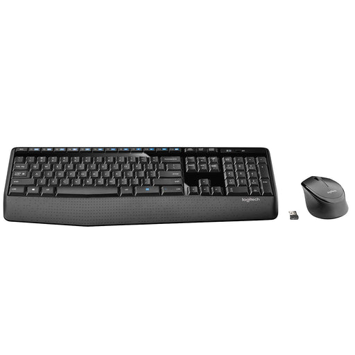 Logitech MK345 Wireless Combo – Full-Sized Keyboard with Palm Rest and Comfortable Right-Handed Mouse