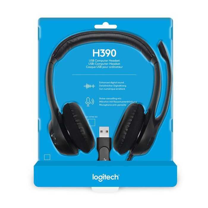 Logitech H390 USB Headset (Black)