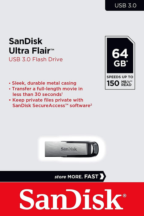 SanDisk 64GB Ultra Flair USB 3.0 Pen Drive