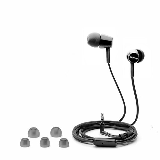 Sony MDR-EX155AP in-Ear Headphones with Mic (Black)