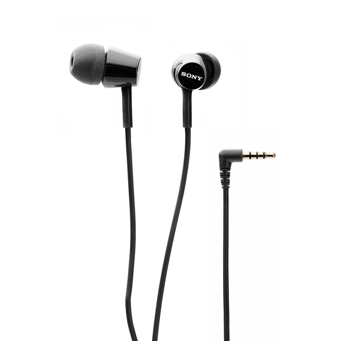 Sony MDR-EX155AP in-Ear Headphones with Mic (Black)