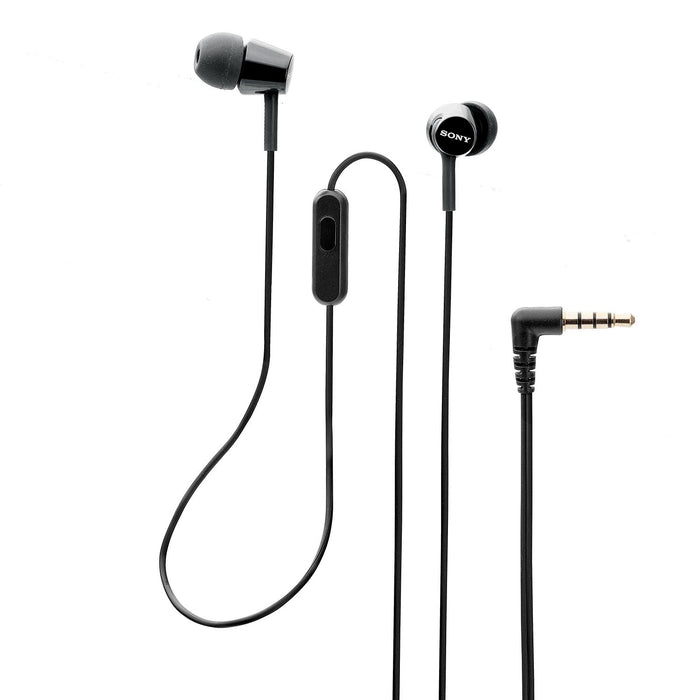 Sony MDR-EX155AP in-Ear Headphones with Mic (Black)