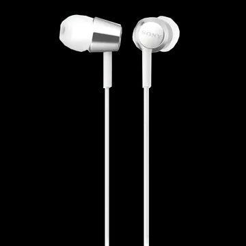 Sony MDR-EX155AP in-Ear Headphones with Mic (White)