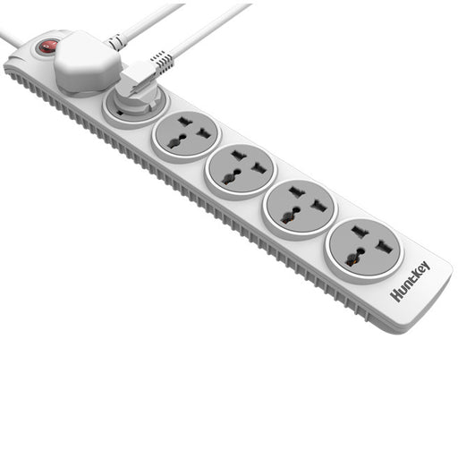 Huntkey Szn601 6 Outlets Power Extension Cord 2m Surge Protector Power Strip(White)