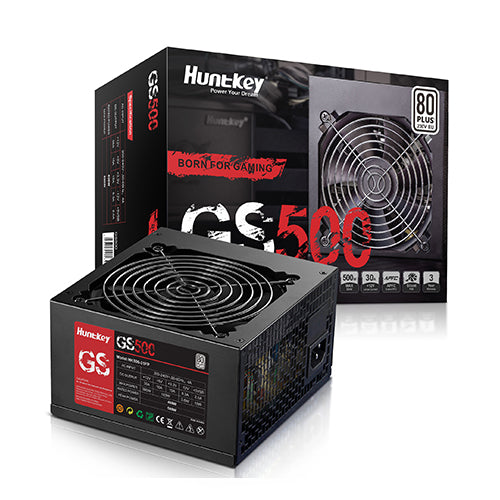 Huntkey GS500 Series 400 Watt PC Power Supply Active PFC 80+ White Certified And Soundless Fan