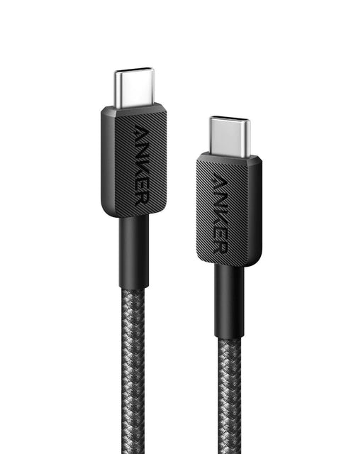 Anker 322 USB-C to USB-C Braided Cable (3ft.)- Black/A81F5H11